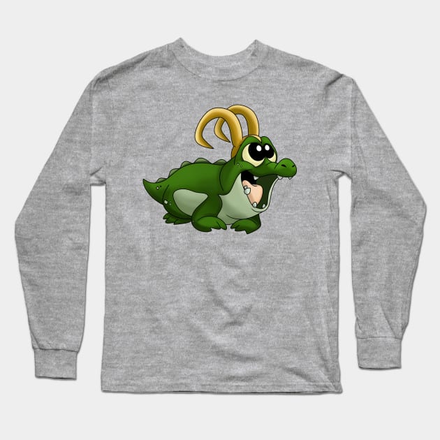 Alligator Loki Long Sleeve T-Shirt by ZkyySky